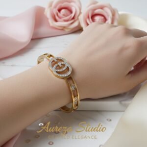 Gilded G-Clasp Statement Cuff