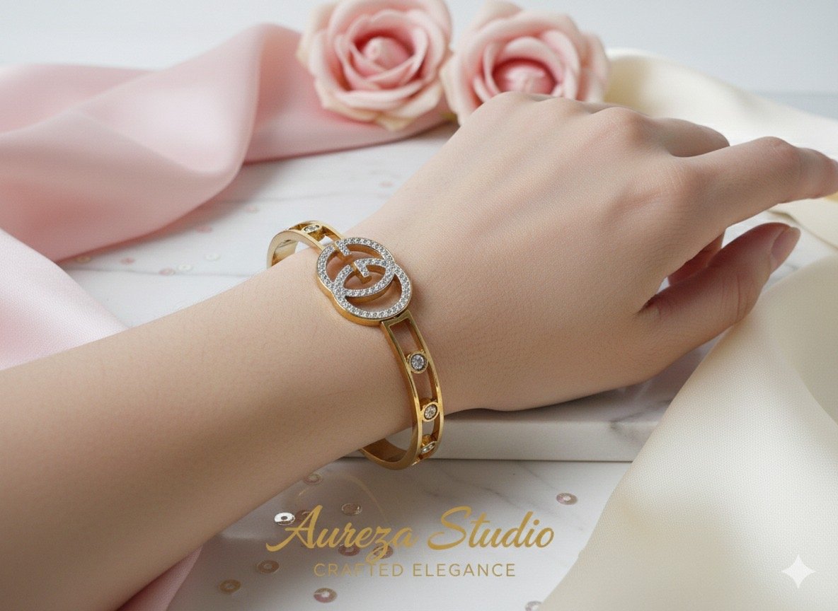 Gilded G-Clasp Statement Cuff